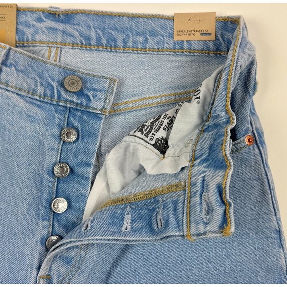 Levis 501 Original Cropped High Rise Straight Leg Womens 31x26 Button Fly Jeans - Picture 4 of 12